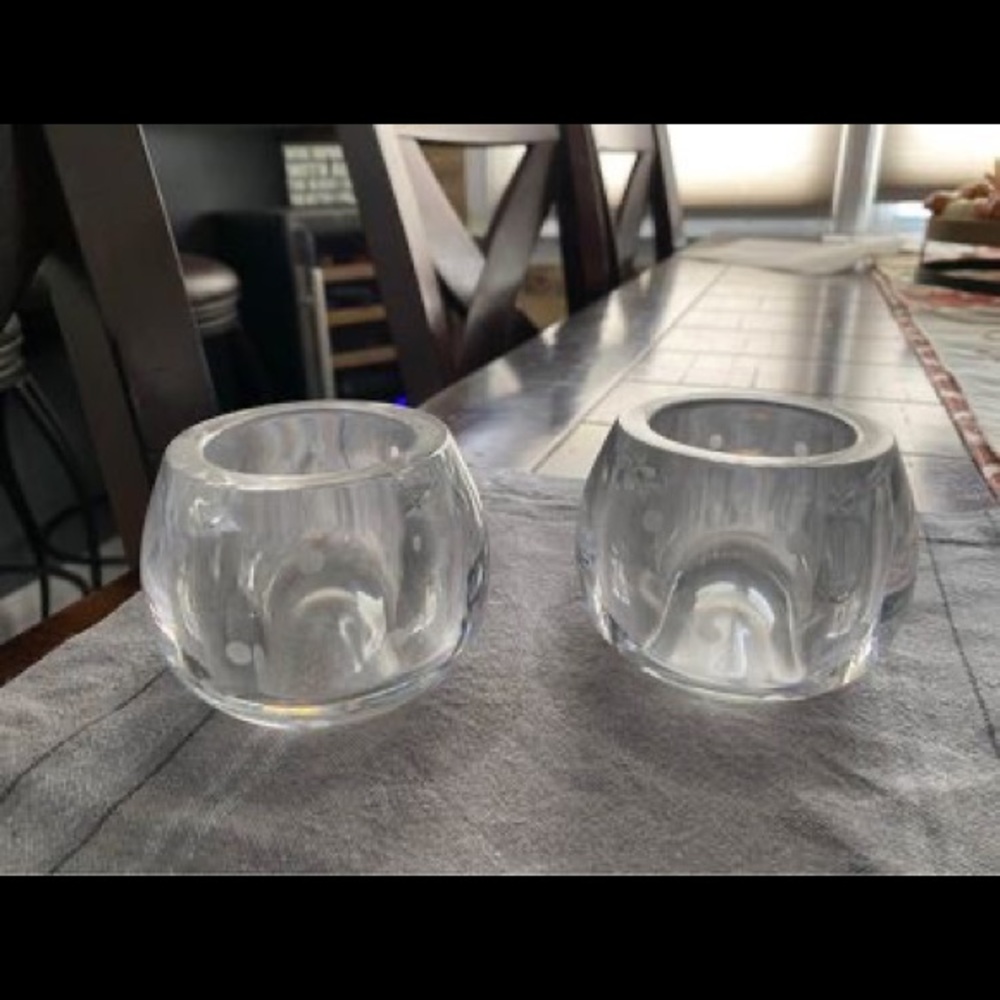 2 Crystal Kate Spade Larabee Dot votives